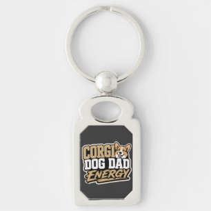 Corgi Dog Dad Energy Keychain