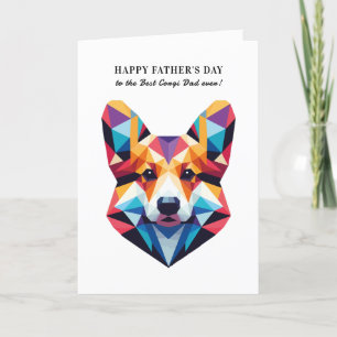 Corgi Dog Dad Modern Personalised Father's Day Holiday Card