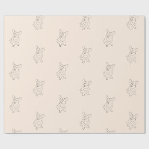 Corgi Dog Decorated Wrapping Paper