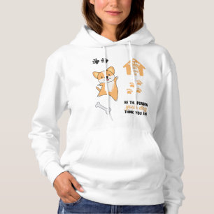 Corgi Dog Dog Tracks Cute Dog Sayings Hoodie