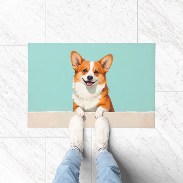 Corgi Dog Doormat Art (Indoor)