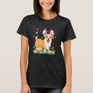 Corgi Dog Easter Egg Hunt Bunny Ear Corgi Easter T-Shirt
