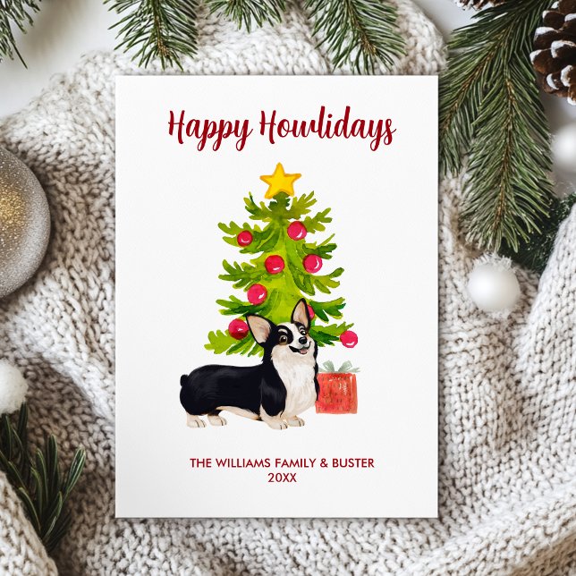 Corgi Dog Family Christmas Holiday Card (Creator Uploaded)