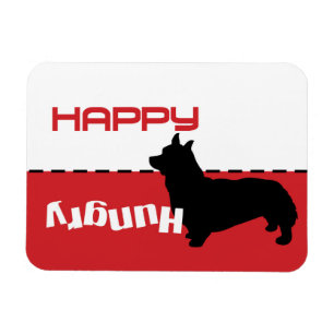 Corgi Dog Feeding Feed Me Magnet Dog is Hungry