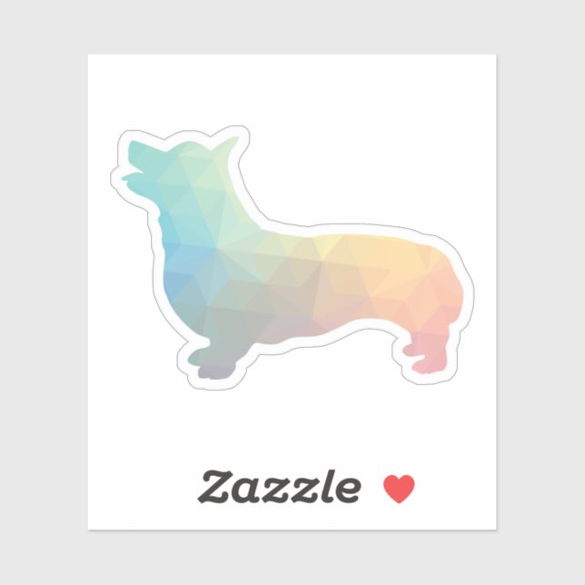 Corgi Dog Geometric Pattern Silhouette Pastel (Sheet)