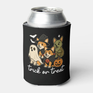 Corgi Dog Halloween Costume Spooky Can Cooler