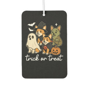 Corgi Dog Halloween Costume Spooky Car Air Freshener