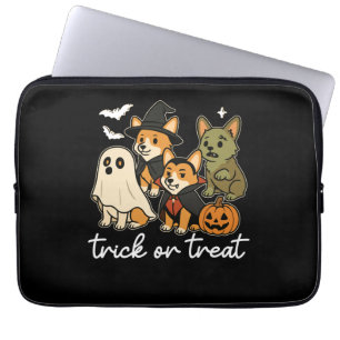 Corgi Dog Halloween Costume Spooky Laptop Sleeve