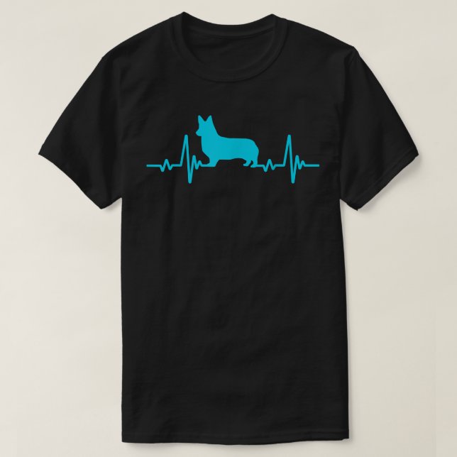 Corgi Dog Heartbeat Corgi Dad52 T-Shirt (Design Front)