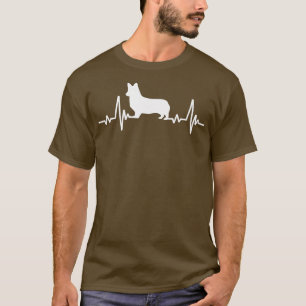 Corgi Dog Heartbeat Corgi Dad 221 T-Shirt