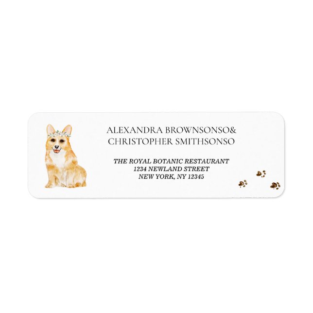 Corgi Dog Home Newly Weds Wedding (Front)