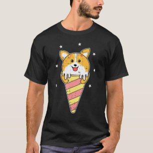 Corgi Dog Ice Cream Cone Melting Cute Pet Hallowee T-Shirt