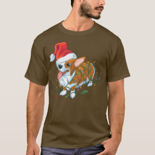 Corgi Dog light Merry Corgmas Santa Corgi Ugly Chr T-Shirt
