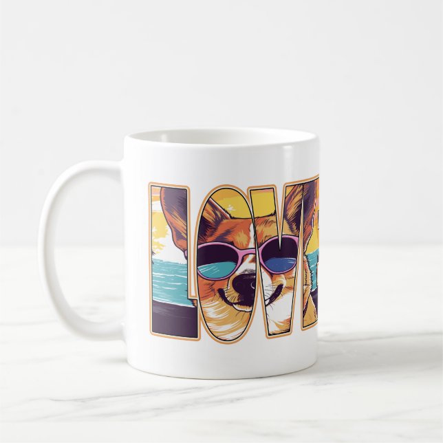 Corgi Dog Love Coffee Mug (Left)