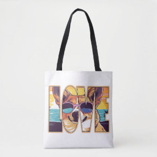 Corgi Dog Love Tote Bag