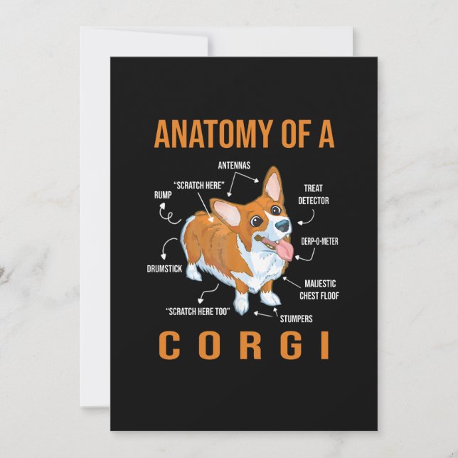 corgi dog lover funny  save the date (Front)