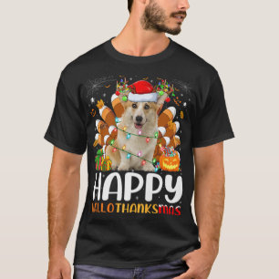 Corgi Dog Lover Halloween Christmas Happy Hallotha T-Shirt