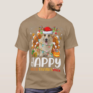 Corgi Dog Lover Halloween Christmas Happy Hallotha T-Shirt