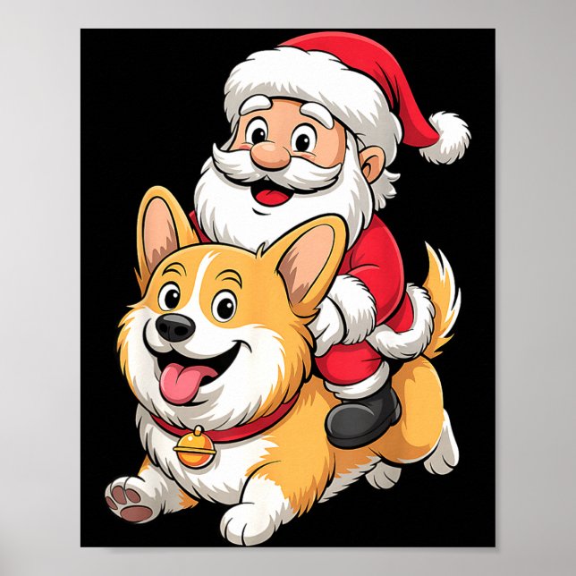 Corgi Dog Lover Kids Men Women Corgi Christmas Paj Poster (Front)