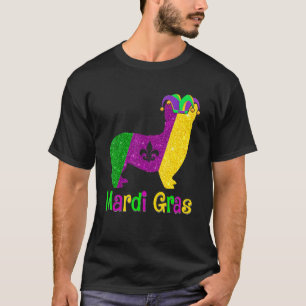 Corgi Dog Lover Mardi Gras Carnival Jester T-Shirt