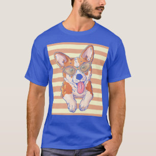 Corgi Dog Lover Shirt Retro Vintage Sunset Corgi D
