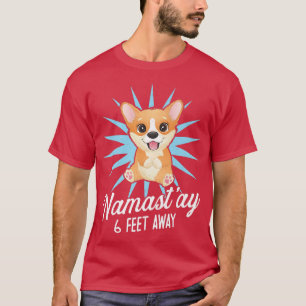 Corgi Dog Lover Tshirt Namaste Cute Corgi Yoga Med