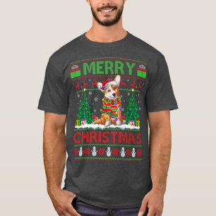 Corgi Dog Lover Xmas Lighting Santa Ugly Corgi Chr T-Shirt