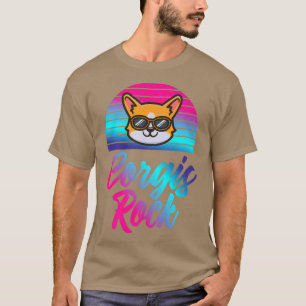 Corgi Dog Lovercorgis Rock Corgi Dog In Sunglasses T-Shirt