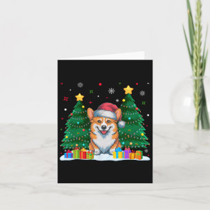 Corgi Dog Lovers Santa Hat Ugly Christmas Sweater  Card