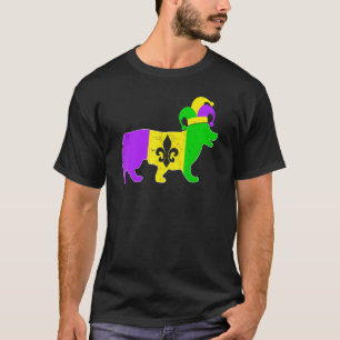 Corgi Dog Mardi Gras Carnivals Funny Puppy Jester T-Shirt