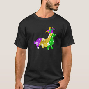 Corgi Dog Mardi Gras Carnivals Funny Puppy Lover P T-Shirt