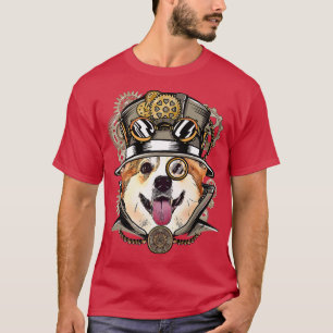 Corgi Dog Mediaeval Victorian Gothic Steampunk238 T-Shirt