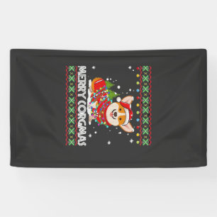 Corgi Dog Merry Corgmas Santa Corgi Ugly Christmas Banner