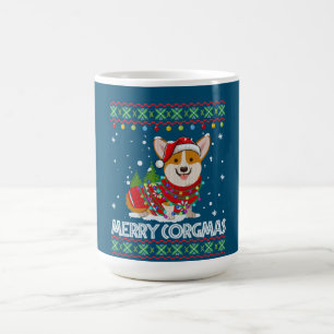 Corgi Dog Merry Corgmas Santa Corgi Ugly Christmas Coffee Mug