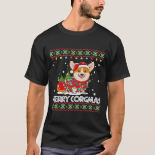 Corgi Dog Merry Corgmas Santa Corgi Ugly Christmas T-Shirt