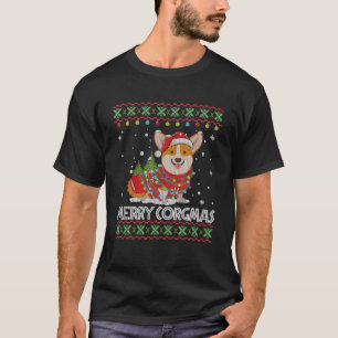 Corgi-Dog Merry Corgmas Santa Corgi-Ugly Christmas T-Shirt