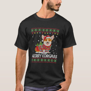 Corgi Dog Merry Corgmas Santa Corgi-Ugly Christmas T-Shirt