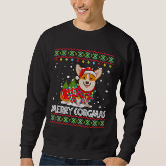 Corgi Dog Merry Corgmas Santa Sweatshirt