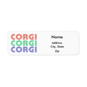 Corgi Dog Modern Colourful Text