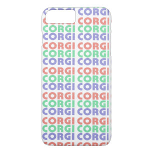 Corgi Dog Modern Colourful Text iPhone 8 Plus/7 Plus Case
