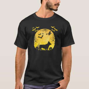 Corgi Dog Moon Pumkin Scary Halloween Costume Dog T-Shirt