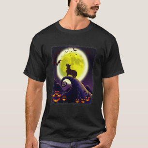 Corgi Dog Moon Pumpkin Halloween Costume Corgi Dog T-Shirt