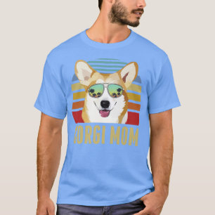 Corgi Dog Mum Vintage Retro Sunset Beach Vibe Moth T-Shirt