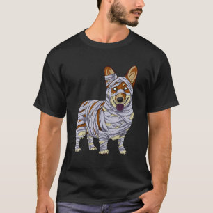 Corgi Dog Mummy Halloween Costume Dog T-Shirt