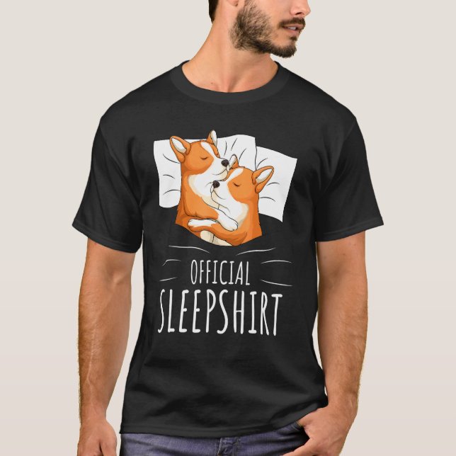 Corgi Dog Official Sleep T-Shirt (Front)