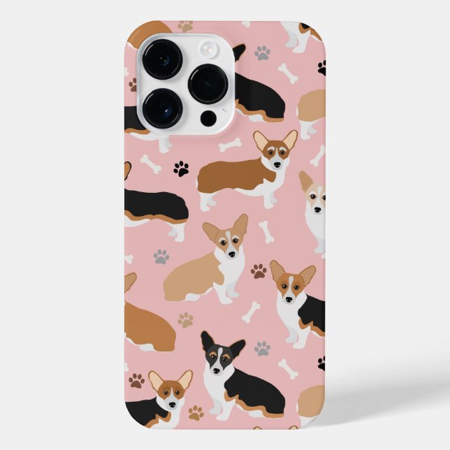 Corgi Dog Paws and Bones iPhone Case (Back)