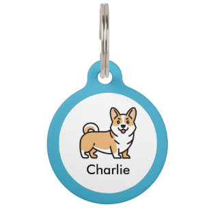 Corgi Dog Personalised Pet ID Tag