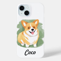 Corgi Dog | Pet Custom Name Cute Watercolor