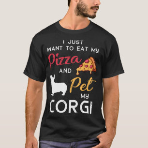 Corgi Dog Pizza lover owner Christmas Birthday Gif T-Shirt