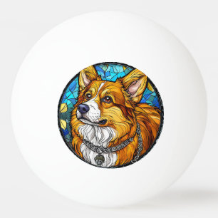 Corgi Dog Portrait Ping Pong Ball